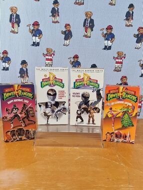 Lot Of 4 Vintage Mighty Morphin Power Ranger & White Ranger Series Vcr Vhs Tapes